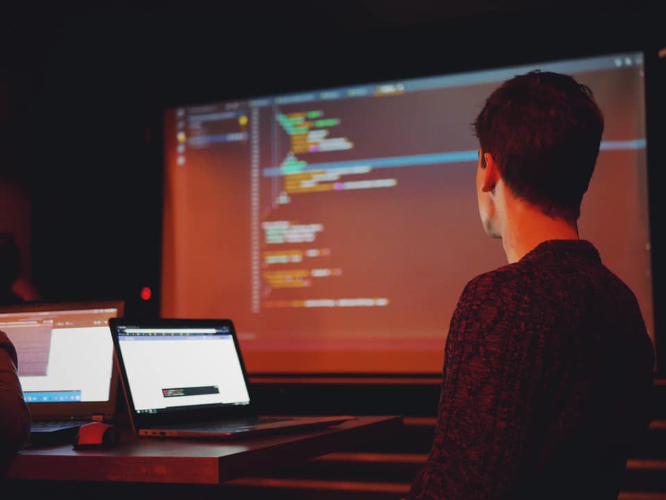 pagepro employee looking at the code screen