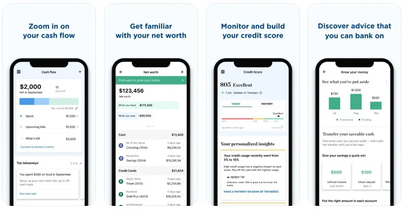 React Native apps: NerdWallet app screenshots