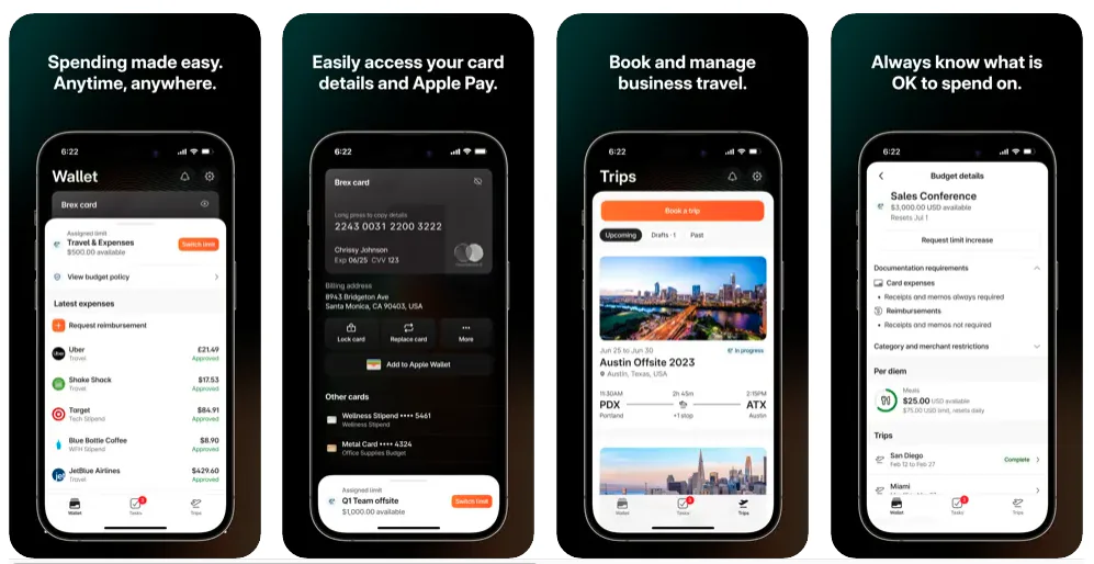 Brex App Screenshots