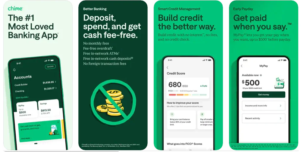 Chime App Screenshots