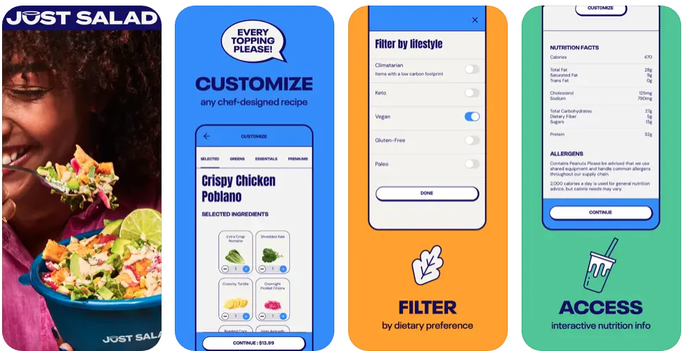Just Salad App Screenshot