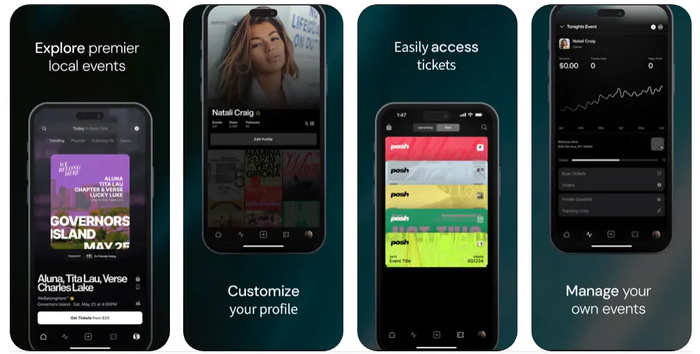 Posh App Screenshots