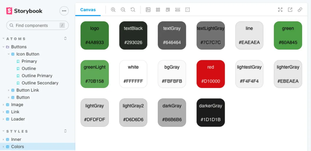 Storybook for Kiwi Storage
