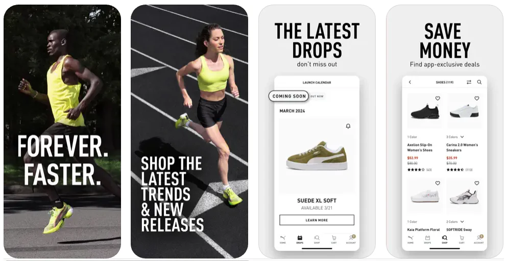 PUMA App Screenshots