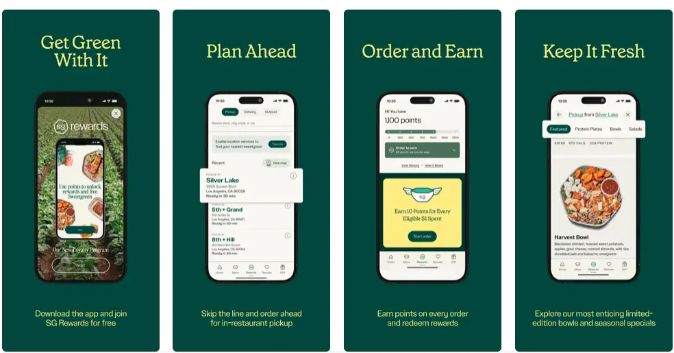 sweetgreen App Screenshots