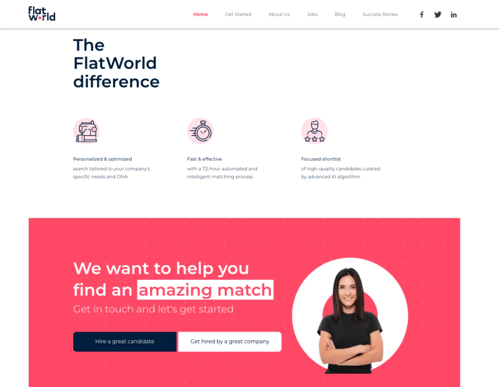 flat world - example of Jamstack realisation by Pagepro