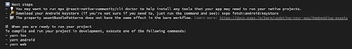 reply from the terminal