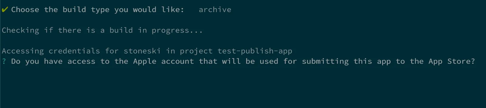passing credentials in expo for ios