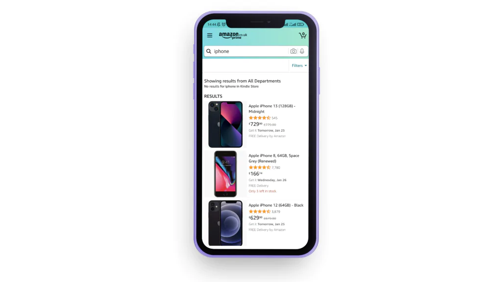 Reuse Principle in Amazon mobile app