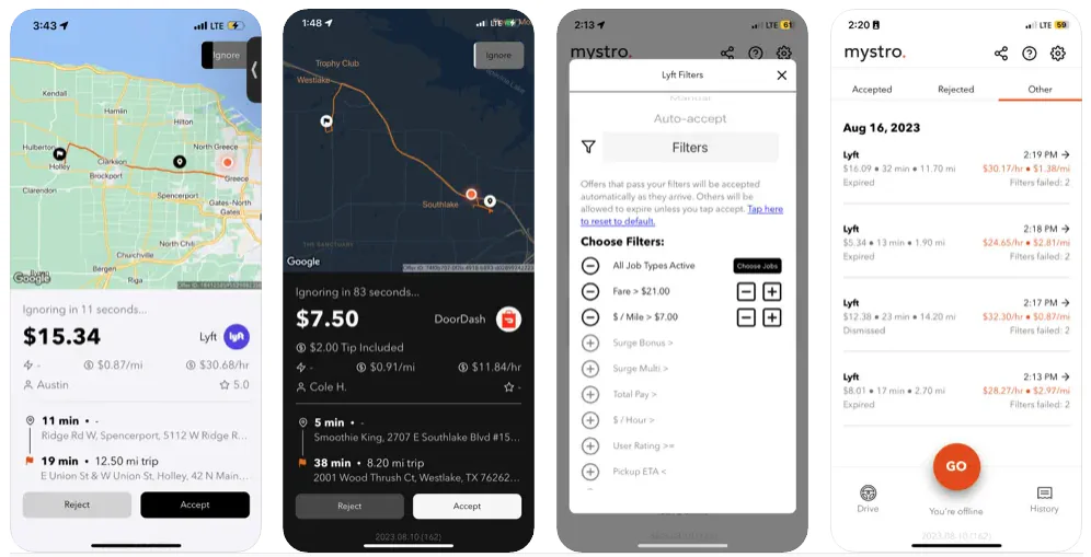 Mystro App Screenshots