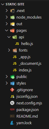 next app structure