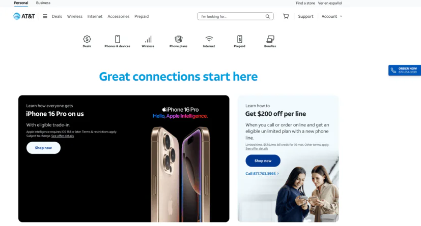 Next.js websites: AT&T
