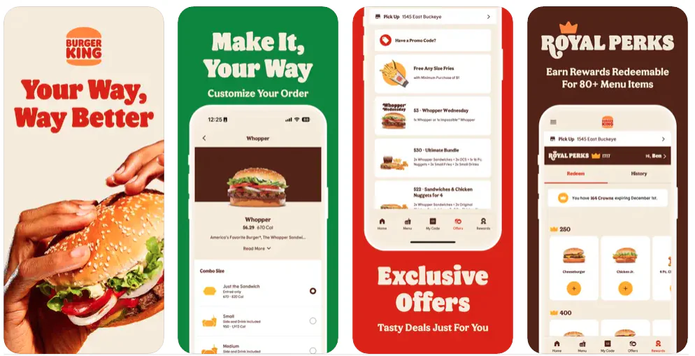 BurgerKing App Screenshot