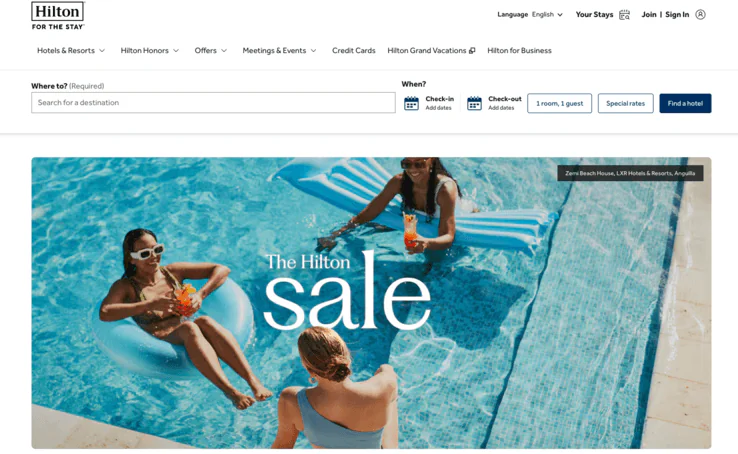 Next.js websites: Hilton