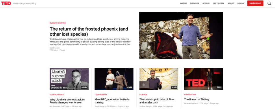 Next.js websites: TED