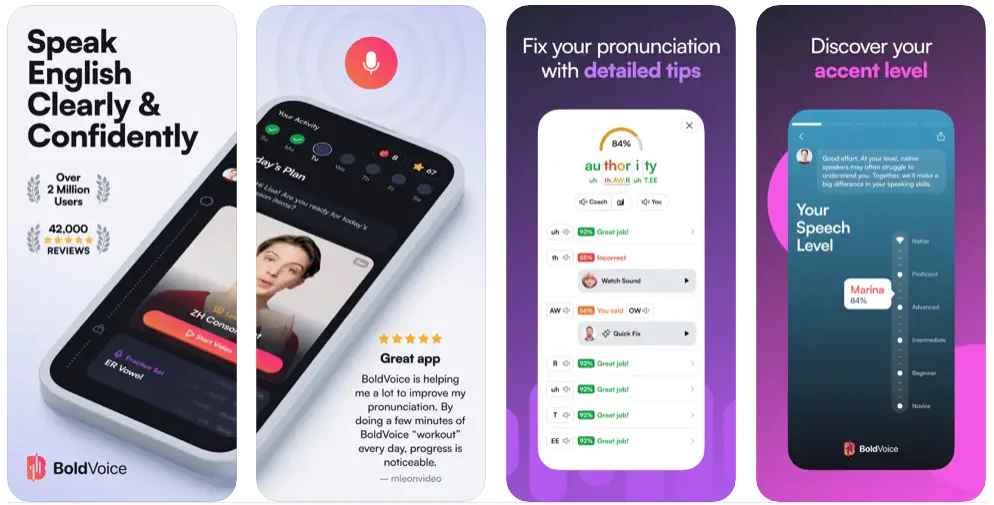 BoldVoice App Screenshots
