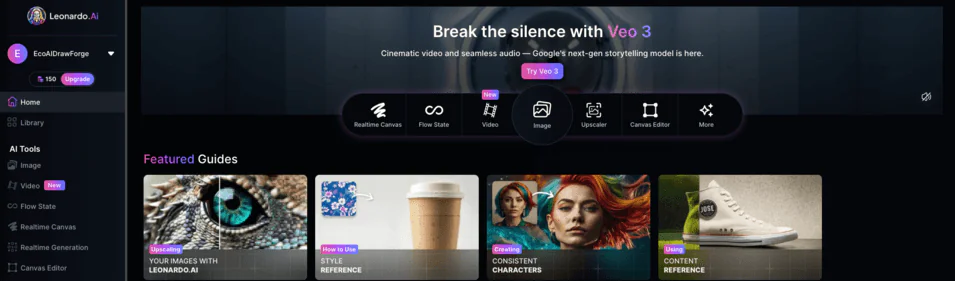 Next.js websites: Leonardo AI