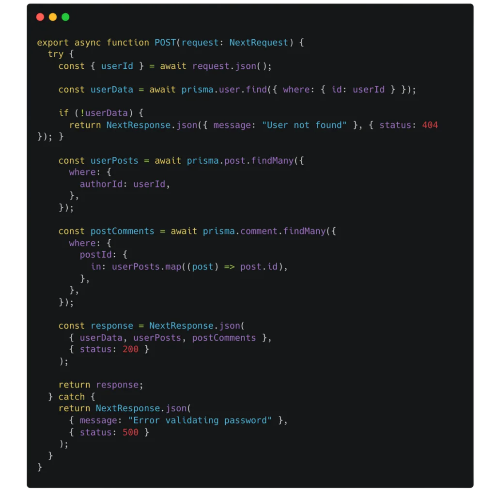 Code example