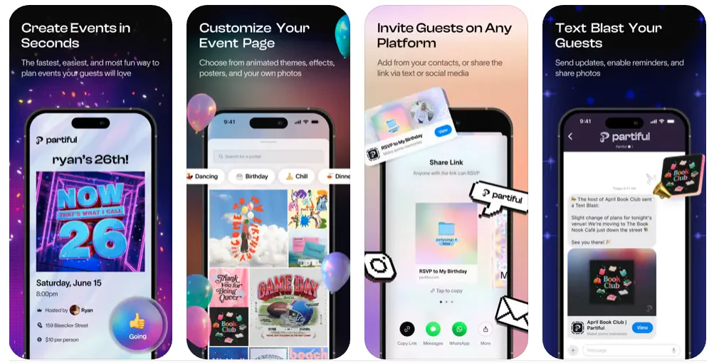 Partiful App Screenshot
