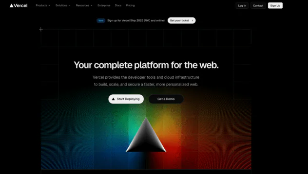 Next.js websites: Vercel